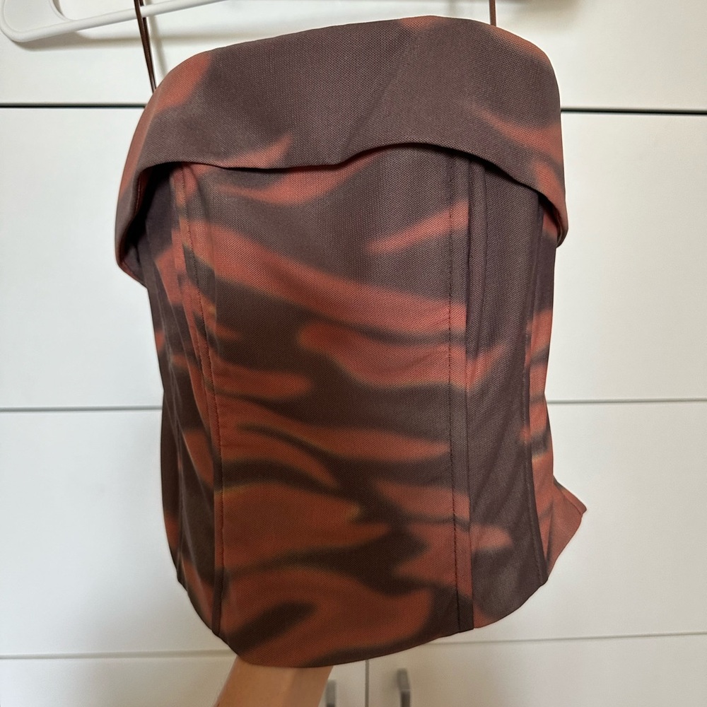 With Jean Brown Corset Top